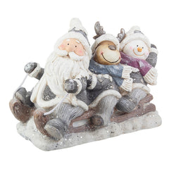 Decorazione natalizia con 3 figure su tronco - Shiver