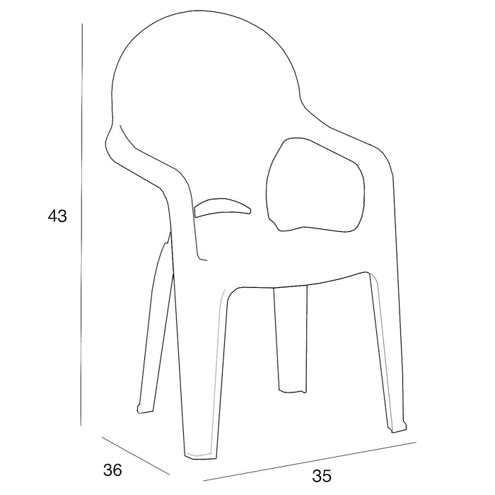 Poltroncina monoblocco impilabile per bambini - Adria Lion