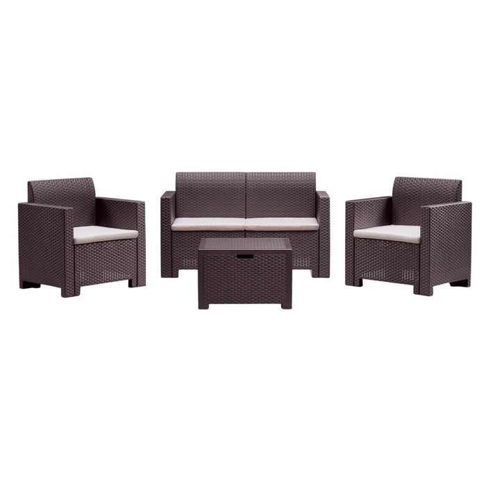 Set da giardino in polipropilene con cuscini - Nebraska - BICA - 34271012683992