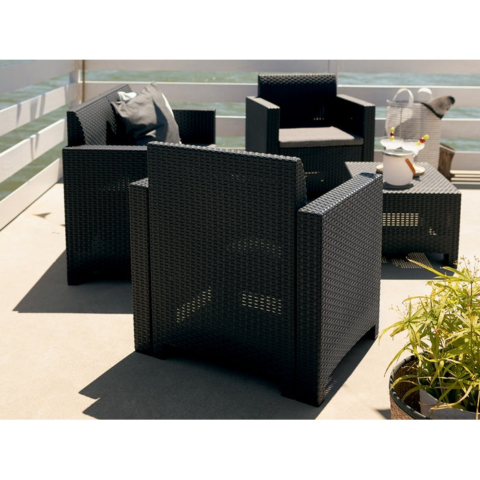 Set da giardino in polipropilene con cuscini - Nebraska - BICA - 34271016288472