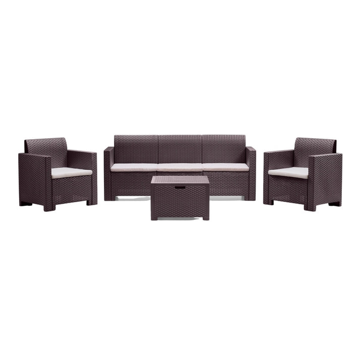 Set da giardino in polipropilene con cuscini - Nebraska - BICA - 34271018713304