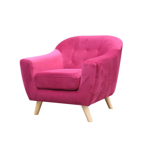 Poltrona in velluto con gambe in legno - Marike - CASA COLLECTION - 34259206897880