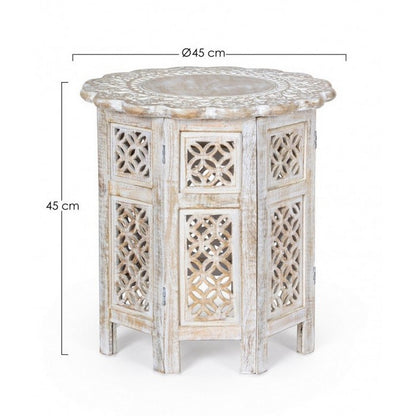 Tavolo tondo cozy in legno 45 cm - Kiran