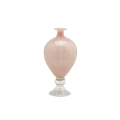 Vaso in vetro ad anfora con piede