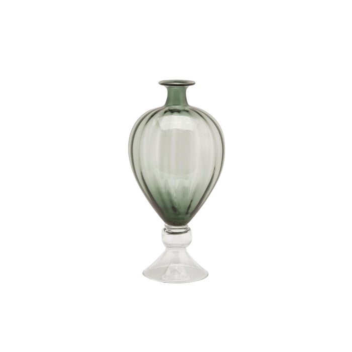 Vaso in vetro ad anfora con piede - EDG - 34270123819224