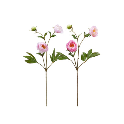 Ramo artificiale di peonia rosa 71 cm