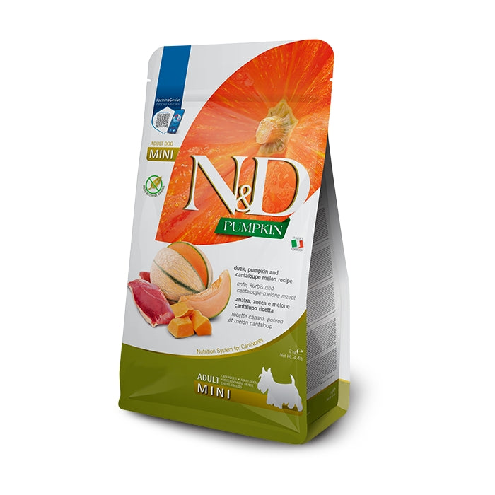 N&D Pumpkin Dog Anatra, zucca e cantalupo Adult Mini - FARMINA - 64826504479098