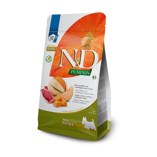 N&D Pumpkin Dog Anatra, zucca e cantalupo Adult Mini - FARMINA - 64826505691514