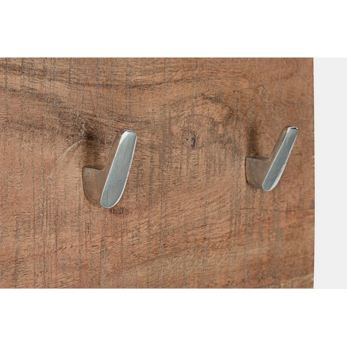 Appendino in legno 4 ganci rustico -  Elmer