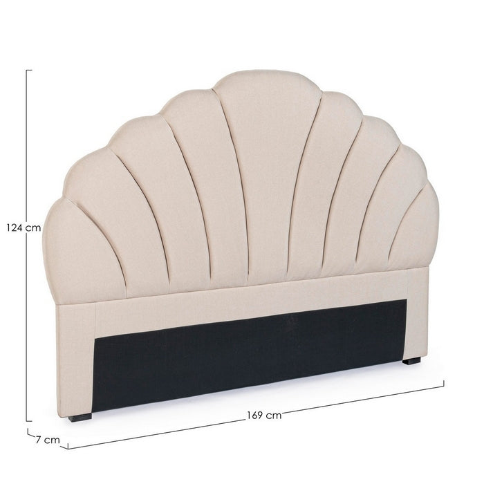 Testiera per letto in tessuto beige - Azar - BIZZOTTO - 64075294179706
