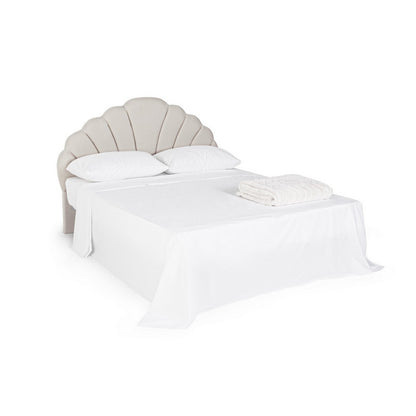 Testiera per letto in tessuto beige - Azar