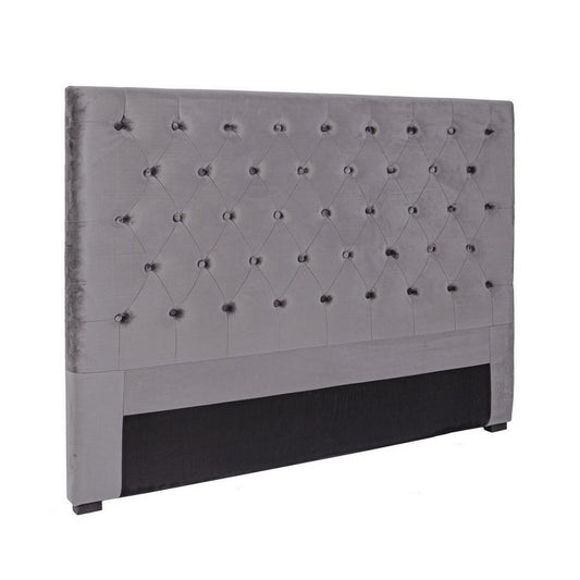 Testiera per letto grigio in velluto - Caspar - BIZZOTTO - 64075300372858