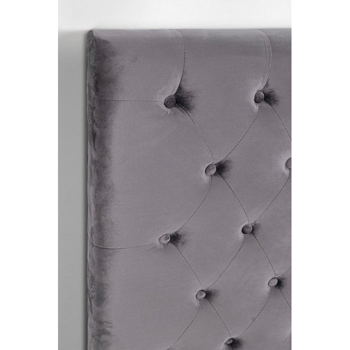 Testiera per letto grigio in velluto - Caspar