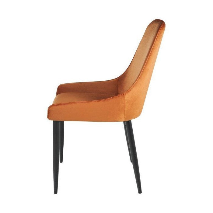 Sedia imbottita in velluto caramello - NOVITA' HOME - 34267841233112
