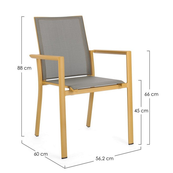 Sedia da giardino in alluminio con braccioli - Konnor - BIZZOTTO - 34320907567320