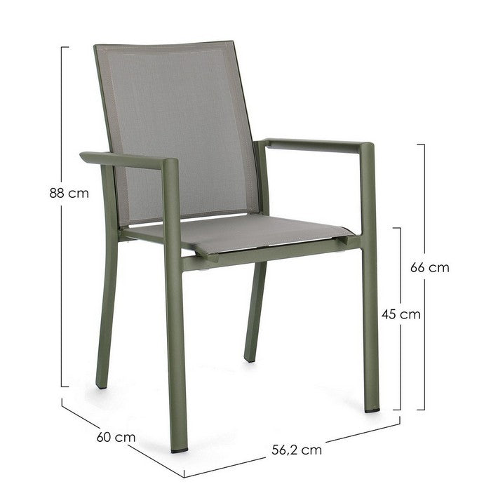 Sedia da giardino in alluminio con braccioli - Konnor - BIZZOTTO - 34271191826648