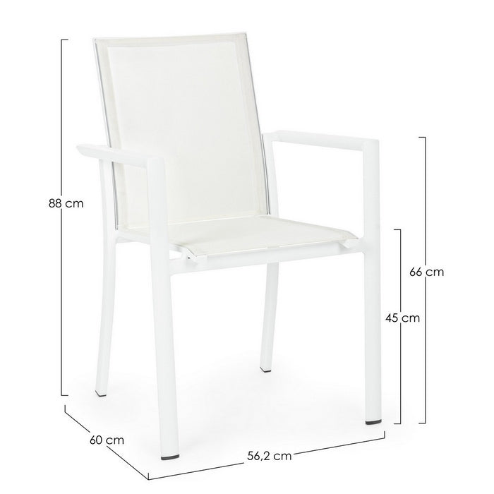 Sedia da giardino in alluminio con braccioli - Konnor - BIZZOTTO - 34271195005144