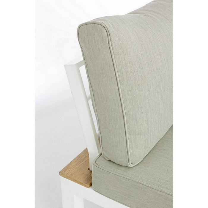 Salotto angolare da giardino in alluminio con cuscini - Elias