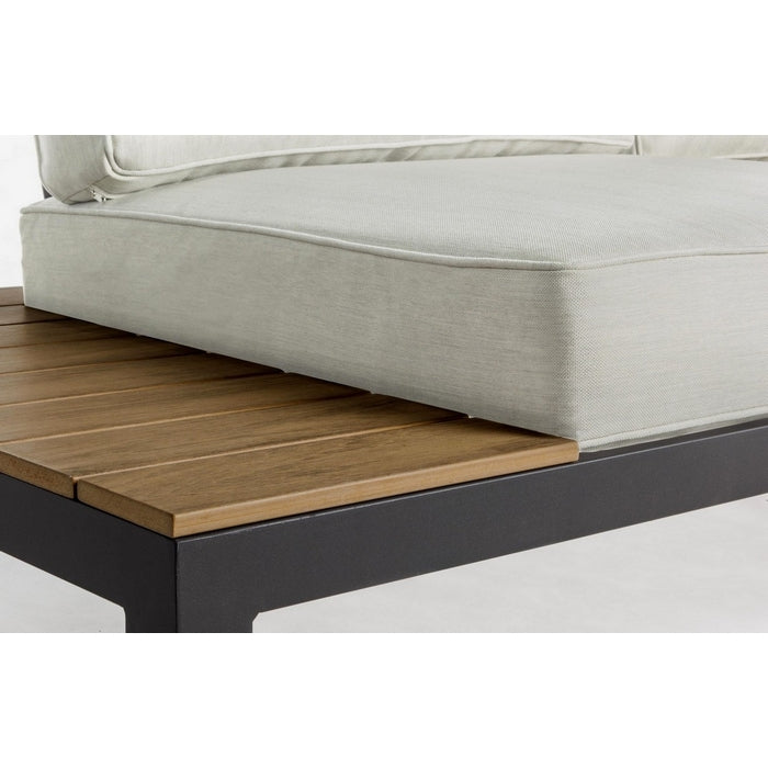 Salotto angolare da giardino in alluminio con cuscini - Elias