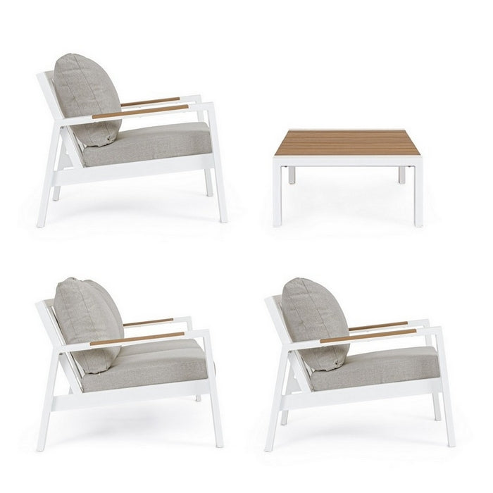 Salotto da giardino in alluminio con cuscini - Einar - BIZZOTTO - 34320938139864