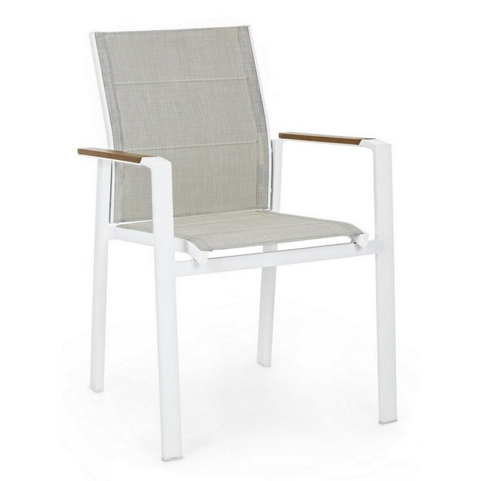 Sedia da giardino in alluminio Kubik con braccioli - BIZZOTTO - 34320942137560
