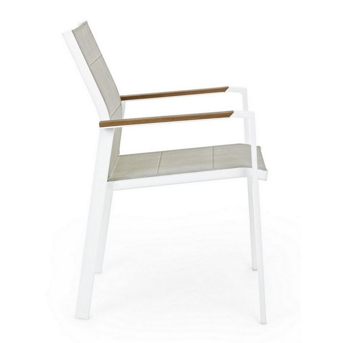 Sedia da giardino in alluminio Kubik con braccioli - BIZZOTTO - 34320945971416