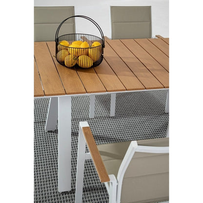 Sedia da giardino in alluminio Kubik con braccioli