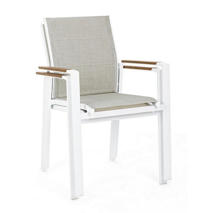 Sedia da giardino in alluminio Kubik con braccioli - BIZZOTTO - 34320948723928
