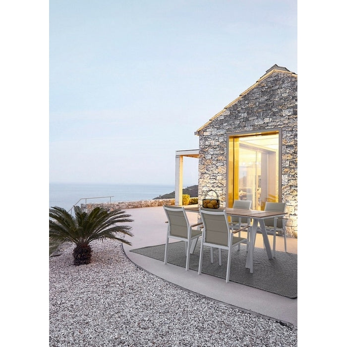 Sedia da giardino in alluminio Kubik con braccioli - BIZZOTTO - 34320950264024
