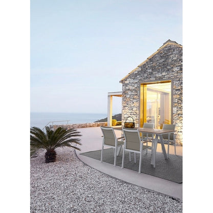 Sedia da giardino in alluminio Kubik con braccioli