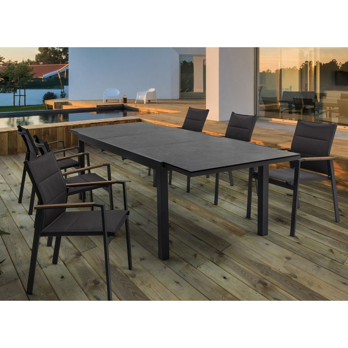 Sedia da giardino in alluminio Kubik con braccioli - BIZZOTTO - 34271237734616