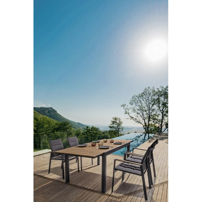 Sedia da giardino in alluminio Kubik con braccioli - BIZZOTTO - 34271237800152