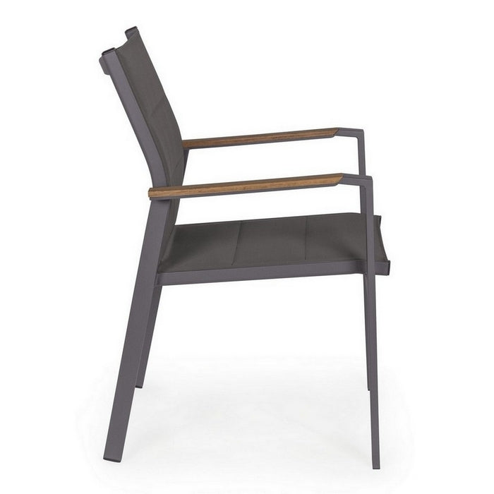Sedia da giardino in alluminio Kubik con braccioli - BIZZOTTO - 34271239635160