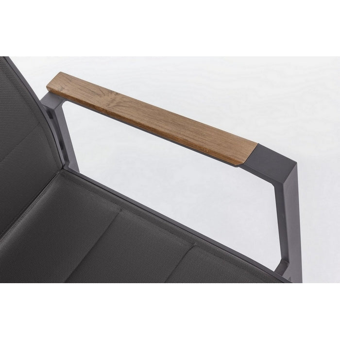 Sedia da giardino in alluminio Kubik con braccioli - BIZZOTTO - 34271239766232