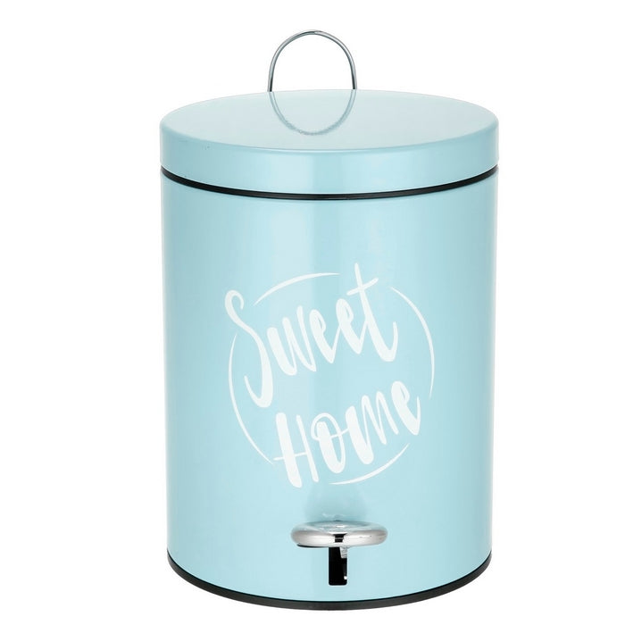 Pattumiera da bagno Sweet Home shabby con stampa 5 litri