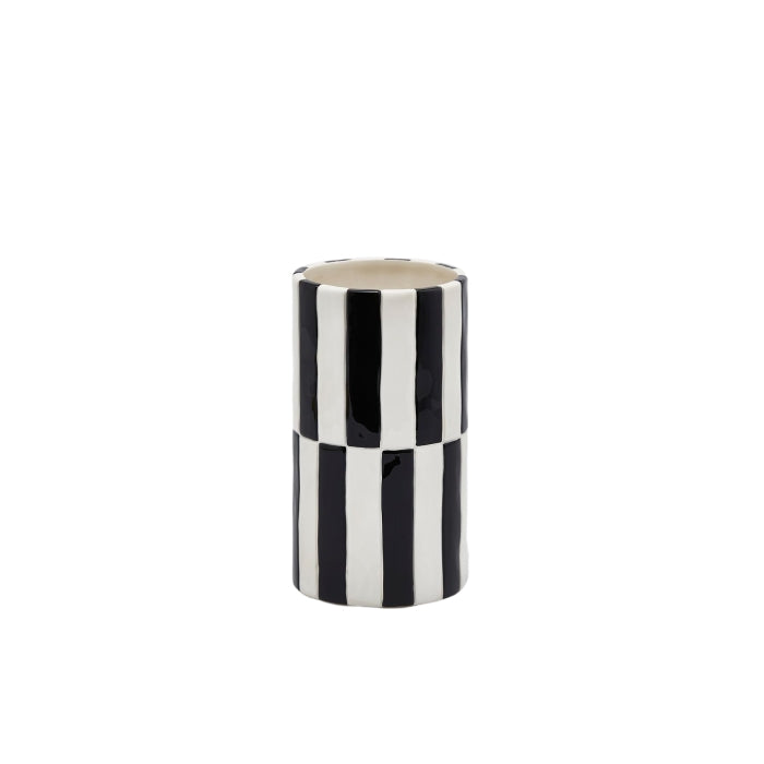 Vaso cilindrico con righe Black&White - EDG - 34270201381080