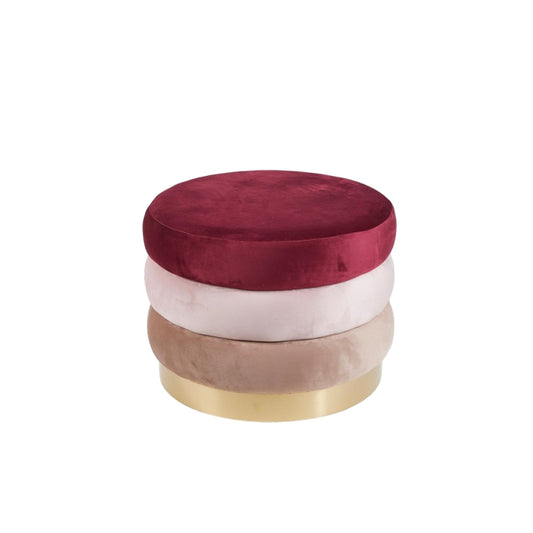 Pouf in velluto con base in ottone - Trestrati - EDG - 34259449872600