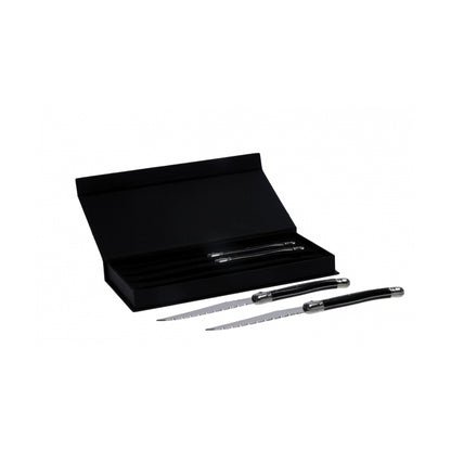 Set 4 coltelli in acciaio nero