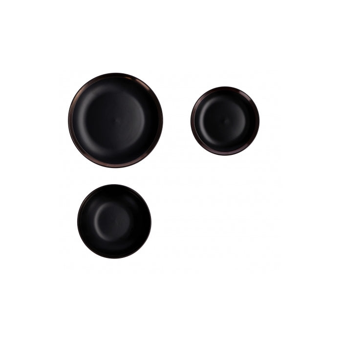 Servizio da 18 piatti in ceramica elegance con bordo