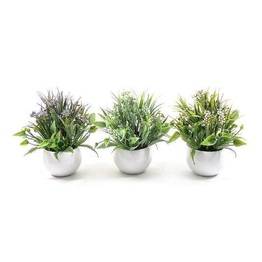 Piantina artificiale in vaso per decorazione 19 cm - MERCURY - 34267957330136