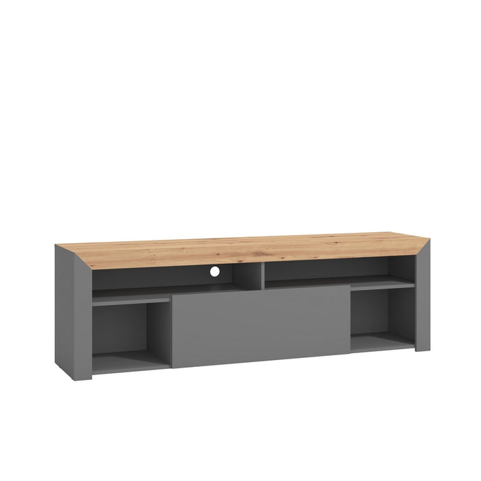 Porta TV rovere anticato e grigio - Almeria