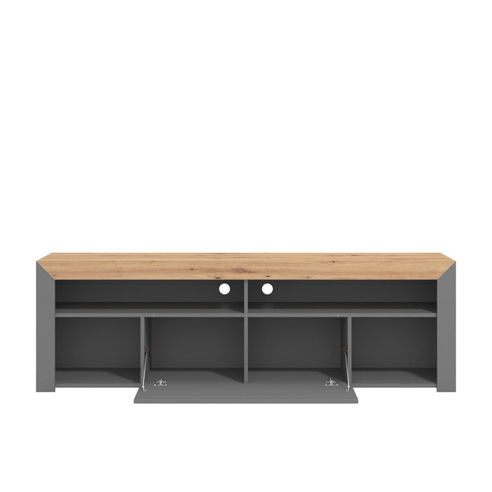 Porta TV rovere anticato e grigio - Almeria