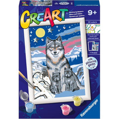 Creart kit pittura per bambini Lupi Al Chiaro Di Luna