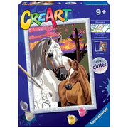 Creart kit pittura per bambini Cavalli Al Tramonto