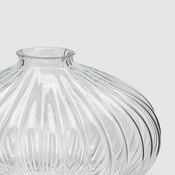 Vaso in vetro tondo con righe in vetro - Nida - EDG - 34264598020312