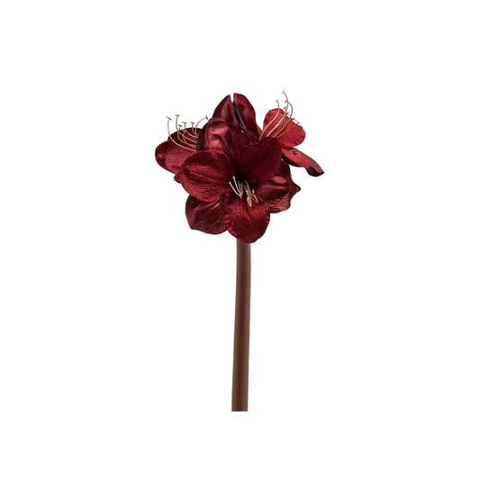 Ramo artificiale di amaryllis velluto - EDG - 34264431427800