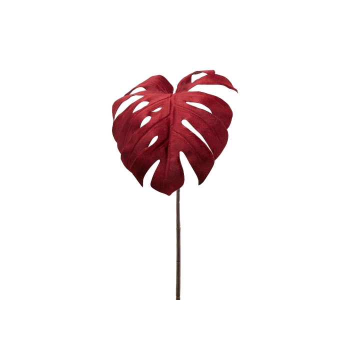 Ramo artificiale con foglia monstera velluto - EDG - 34270475911384