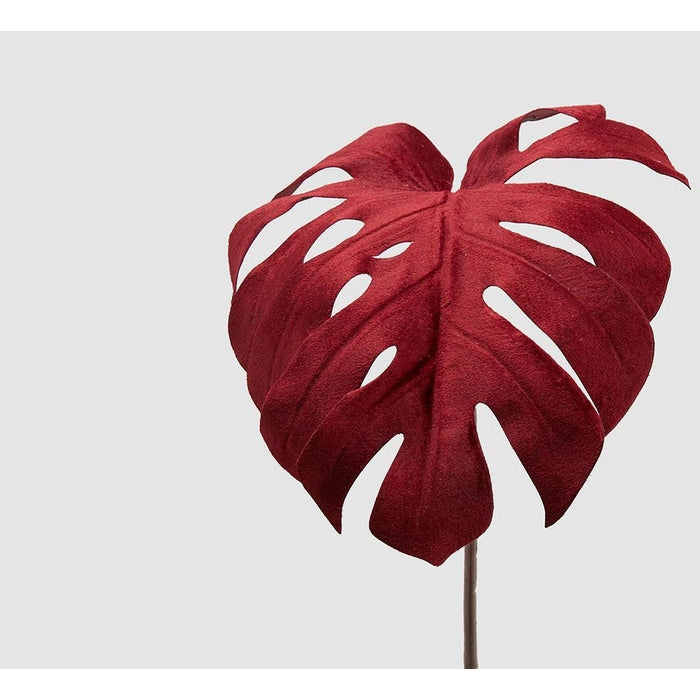 Ramo artificiale con foglia monstera velluto - EDG - 34268067561688