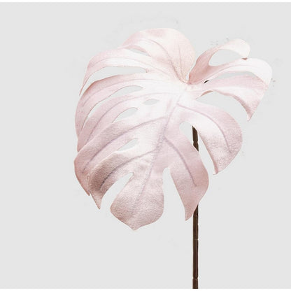 Ramo artificiale con foglia monstera velluto