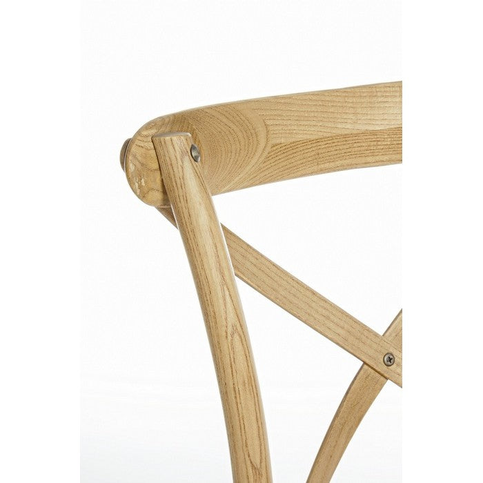 Sedia in legno con seduta imbottita rattan - Cross